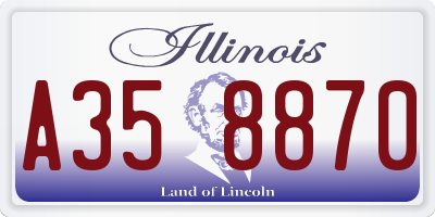 IL license plate A358870