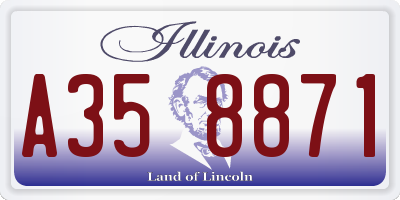 IL license plate A358871