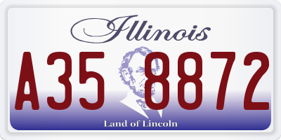 IL license plate A358872