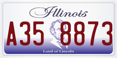 IL license plate A358873