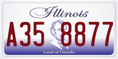 IL license plate A358877