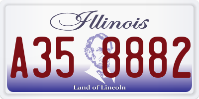 IL license plate A358882