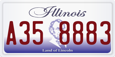 IL license plate A358883