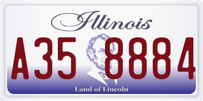 IL license plate A358884