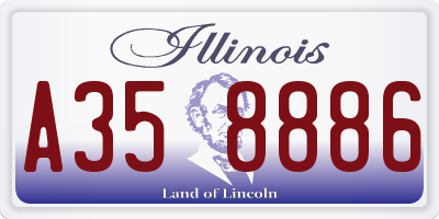 IL license plate A358886