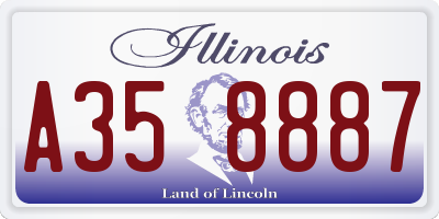 IL license plate A358887