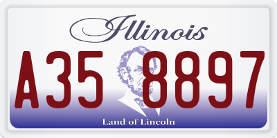 IL license plate A358897