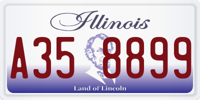 IL license plate A358899