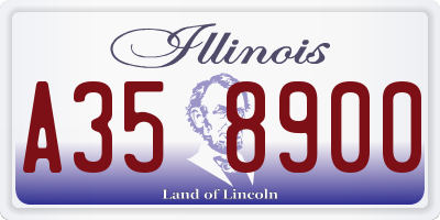 IL license plate A358900