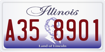 IL license plate A358901