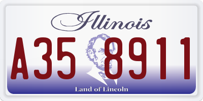 IL license plate A358911