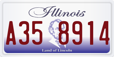 IL license plate A358914