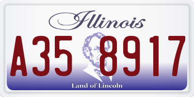 IL license plate A358917