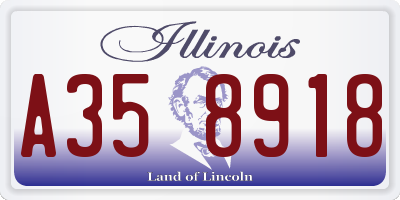 IL license plate A358918