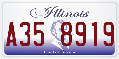 IL license plate A358919