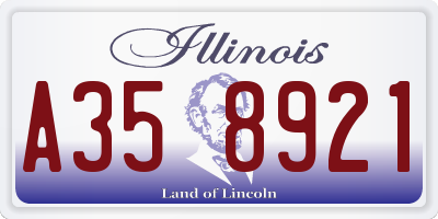 IL license plate A358921