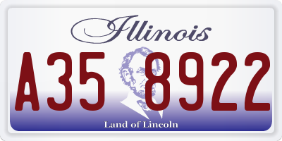 IL license plate A358922