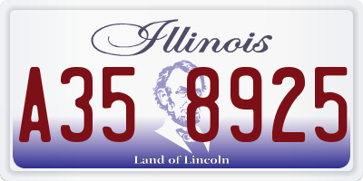 IL license plate A358925
