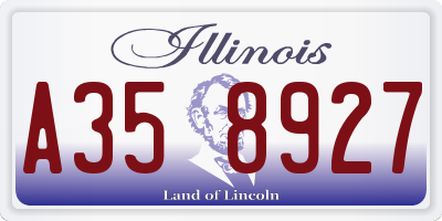 IL license plate A358927