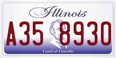 IL license plate A358930