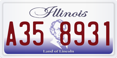 IL license plate A358931