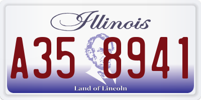 IL license plate A358941