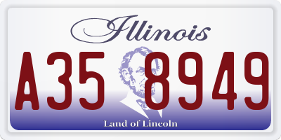 IL license plate A358949
