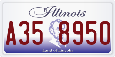 IL license plate A358950