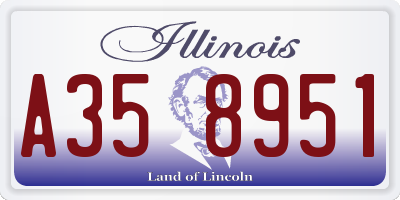 IL license plate A358951
