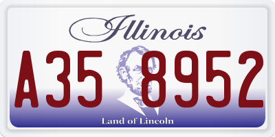 IL license plate A358952
