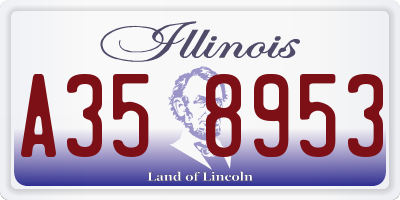 IL license plate A358953