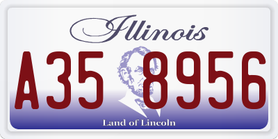 IL license plate A358956
