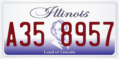 IL license plate A358957