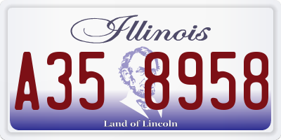 IL license plate A358958