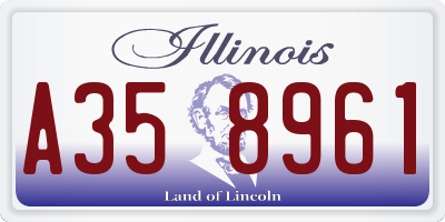 IL license plate A358961