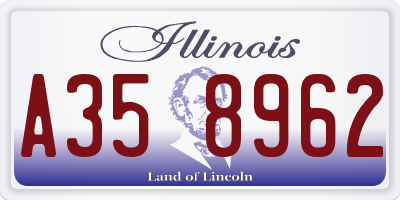 IL license plate A358962