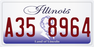 IL license plate A358964