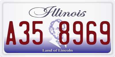 IL license plate A358969