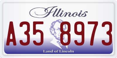 IL license plate A358973