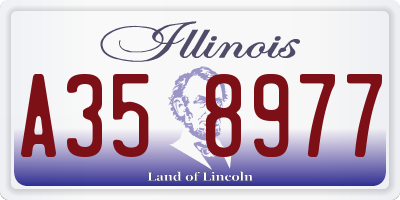 IL license plate A358977