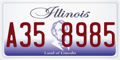 IL license plate A358985