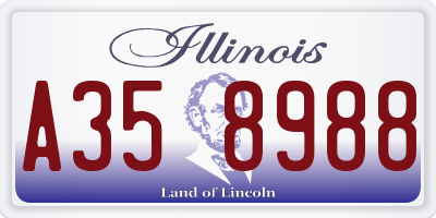 IL license plate A358988