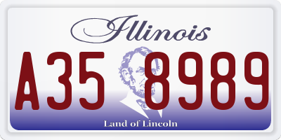 IL license plate A358989