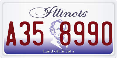 IL license plate A358990