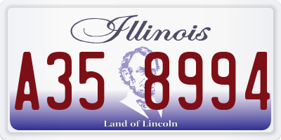 IL license plate A358994
