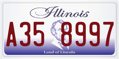 IL license plate A358997