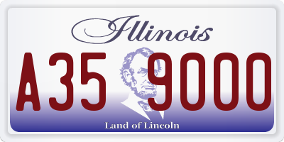 IL license plate A359000