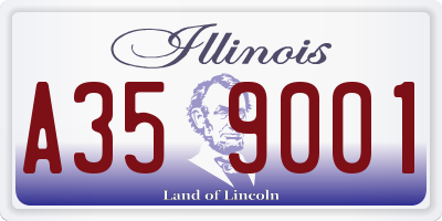 IL license plate A359001