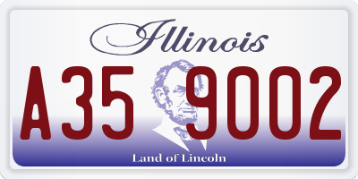 IL license plate A359002