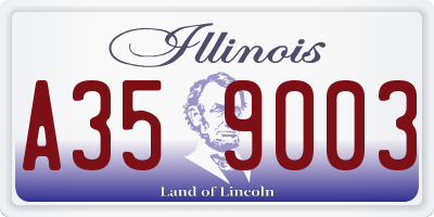 IL license plate A359003